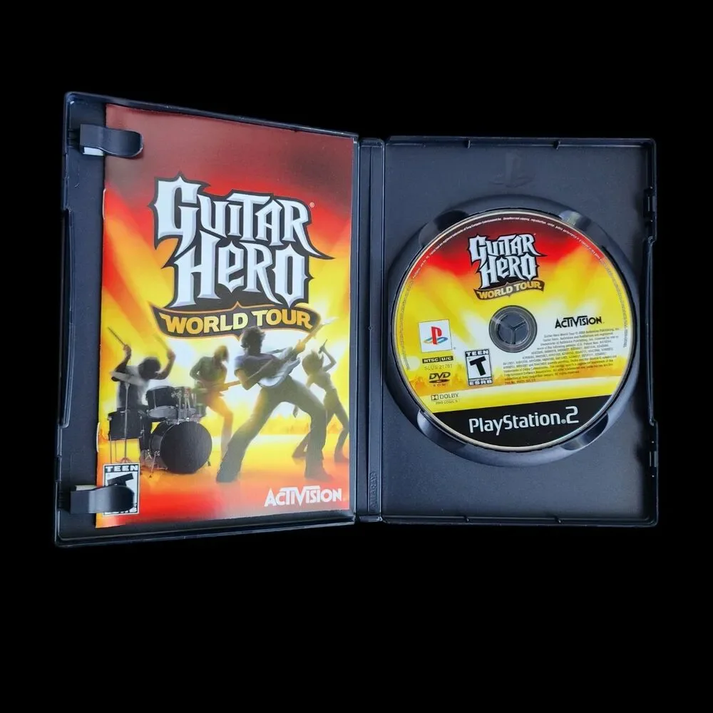Lot of 5 PlayStation 2 PS2 Games: Guitar Hero & Pac-Man Series - Untested/As-Is